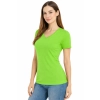 T-shirt Damski limonka dekolt w serek roz. L